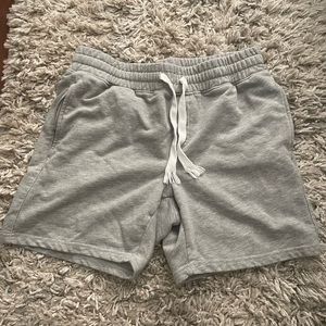 Grey 5 inch inseam sweatshorts